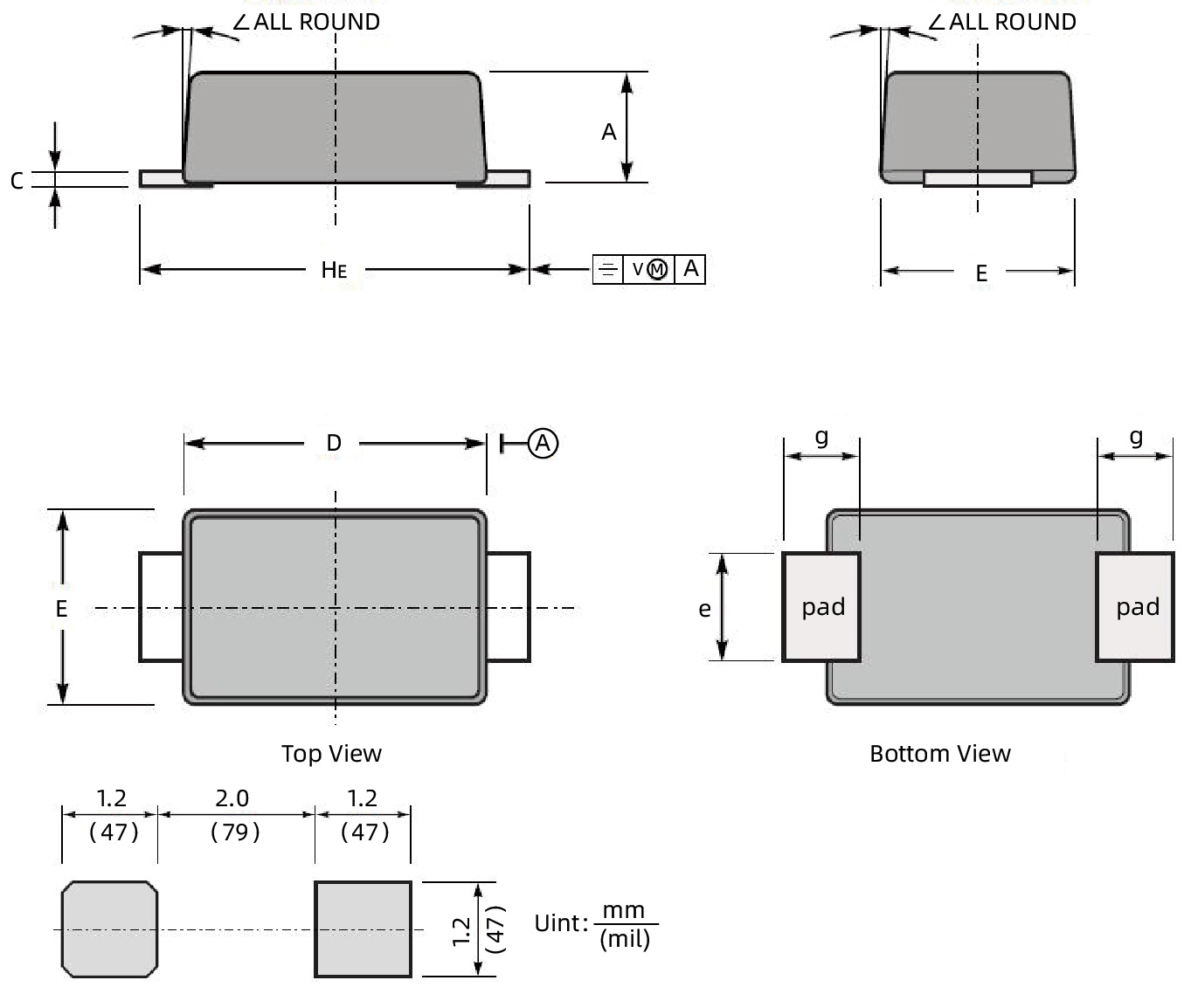 Rectifier diode 1N4001W SOD-123FL
