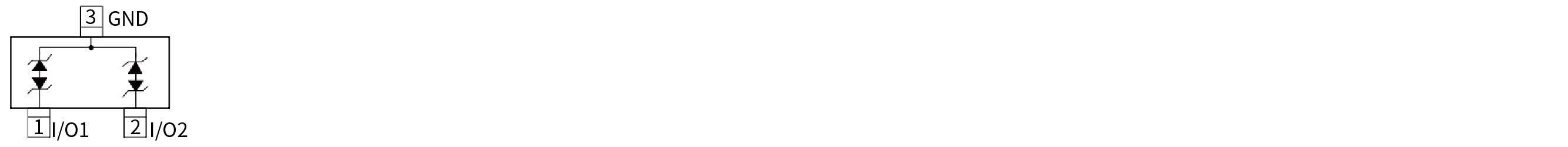 YINT ESD diodes Functional Diagram SOT23 ESD5V0APB Series