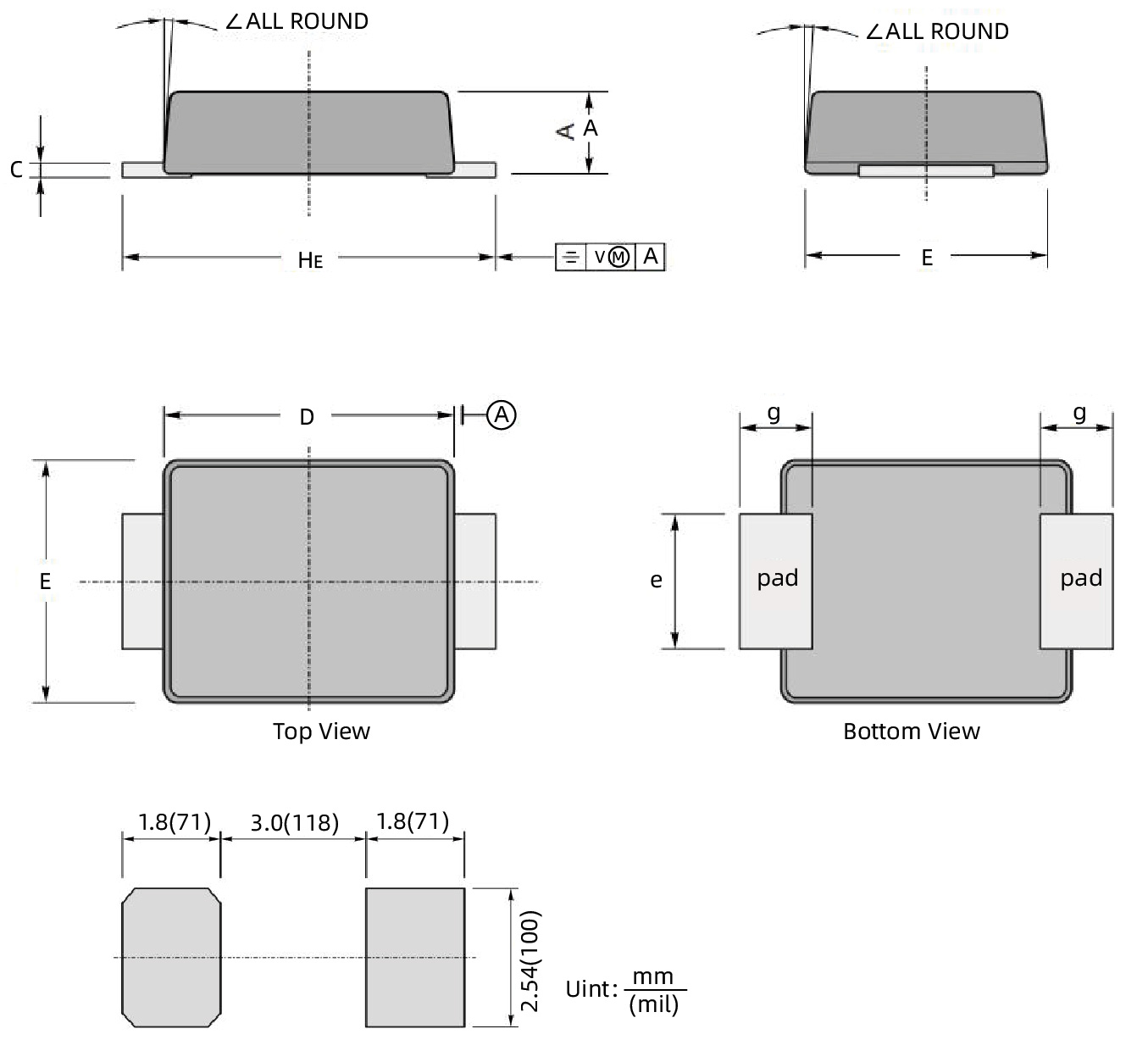 Rectifier diode S2ABF SMBF