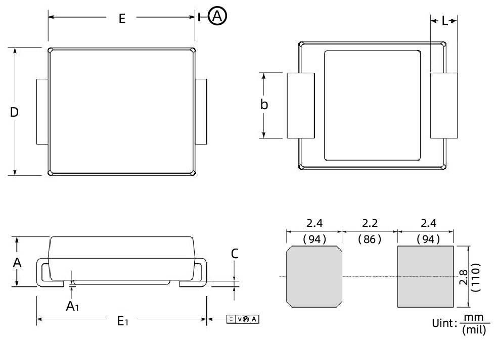 Rectifier diode S3AC SMC