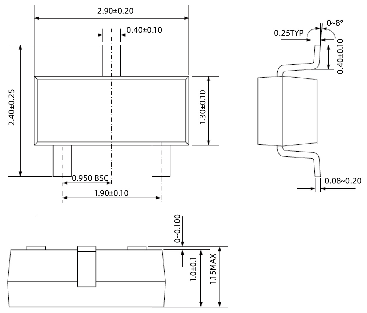 YINT ESD Protection SOT23 ESDSR05AP package